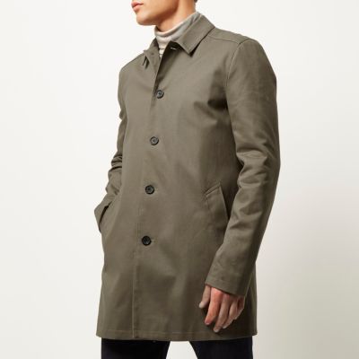 Grey smart button up overcoat